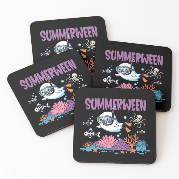 Item preview, Summerween Funny Ghost Halloween spooky snorkeling  designed and sold by Colorfulman.