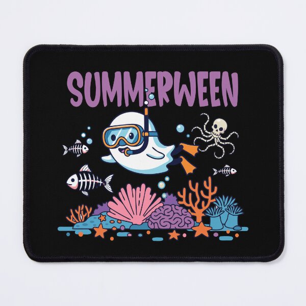 Item preview, Summerween Funny Ghost Halloween spooky snorkeling  designed and sold by Colorfulman.