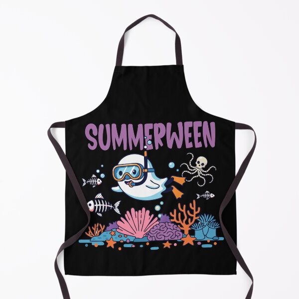 Item preview, Summerween Funny Ghost Halloween spooky snorkeling  designed and sold by Colorfulman.