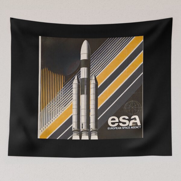 Item preview, European Space Agency Inspired Retro Space Exploration Emblem Design designed and sold by TEEJAMBOREE.