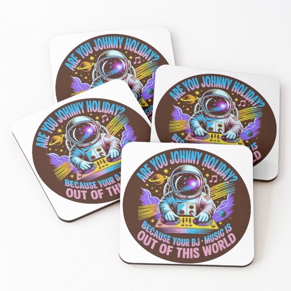 Item preview, Johnny Holiday Neon Space Frequencies – EDM Spaceman Turntable Design designed and sold by Johnny Holiday.