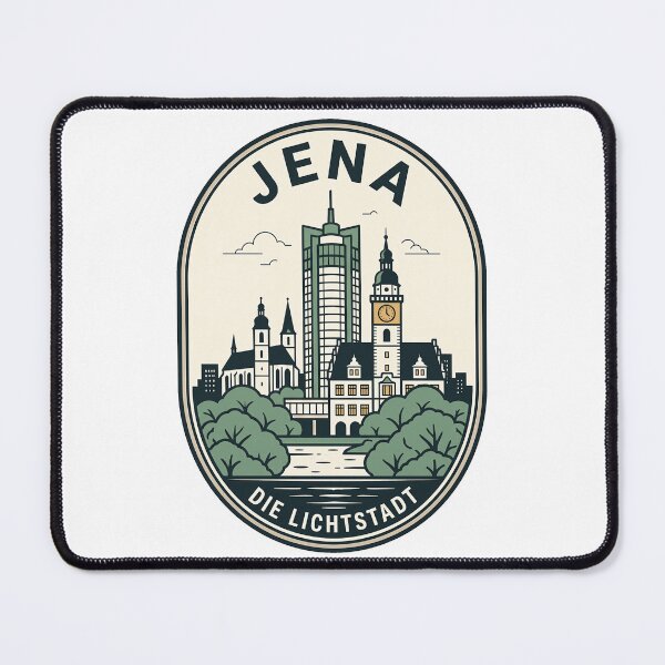 Item preview, Jena Germany Die Lichtstadt Retro Travel Emblem designed and sold by k3rstman1.