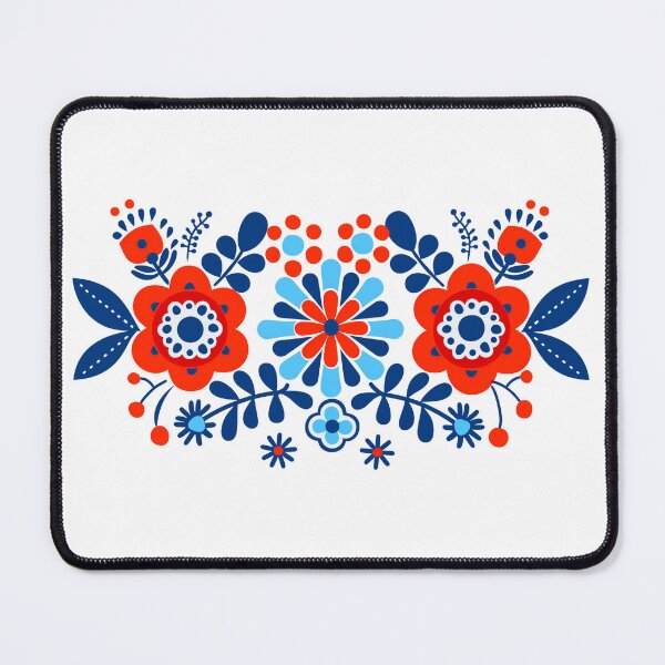 Item preview, Copy of Scandinavian-inspired folk art blue and red designed and sold by xiao xuans.