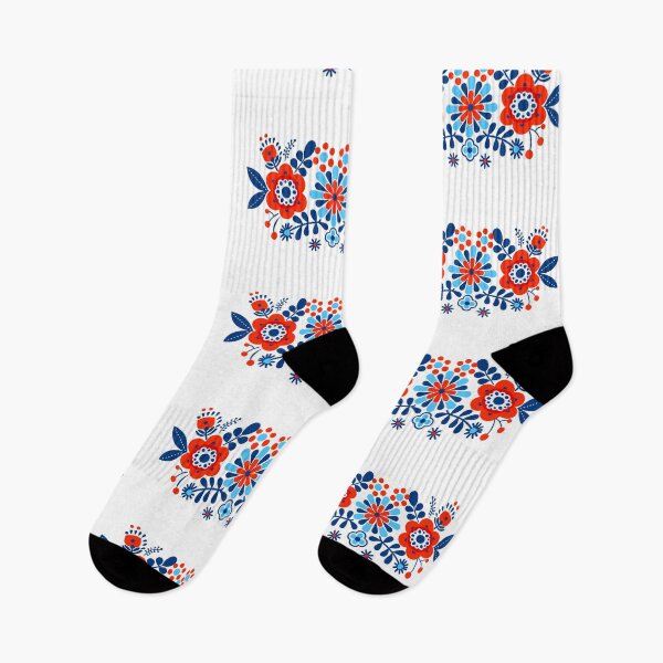Item preview, Copy of Scandinavian-inspired folk art blue and red designed and sold by xiao xuans.