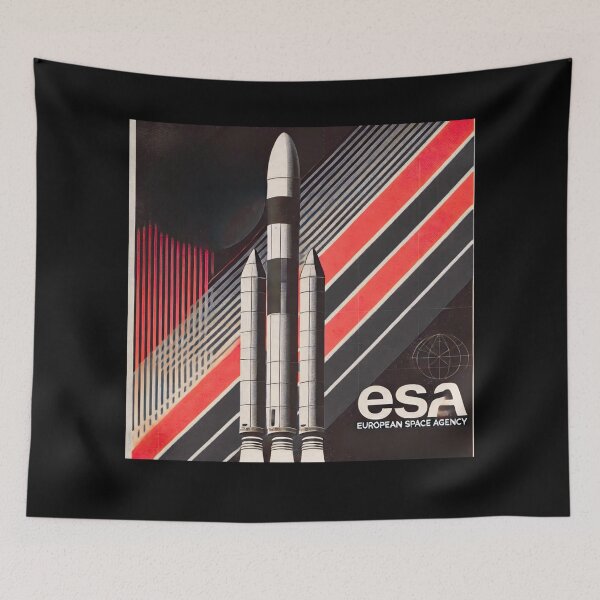 Item preview, European Space Agency Inspired Retro Space Exploration Emblem Design designed and sold by TEEJAMBOREE.