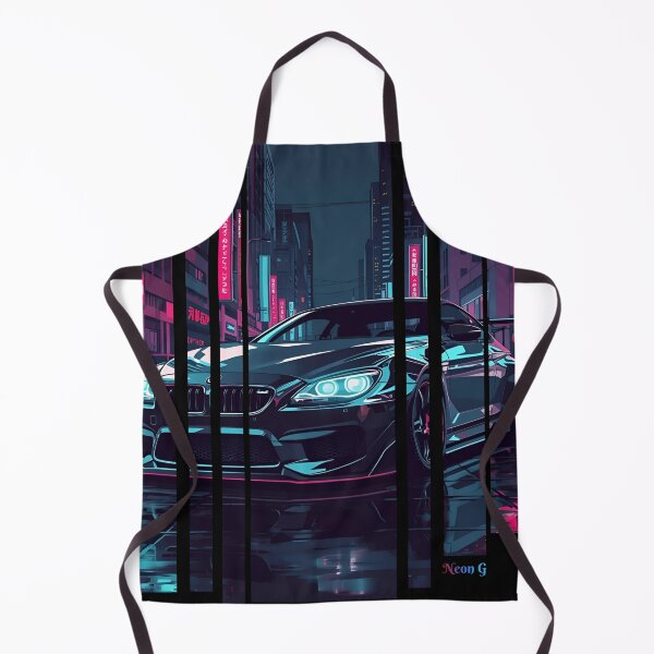 Item preview, B.W M6 sideways cyberpunk neon city, high contrast colors, cinematic lighting, bold vector illustration 28 designed and sold by Neon G.