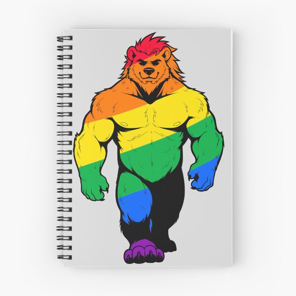 Item preview, Muscular Furry Bara Bear LGBTQ Pride designed and sold by BlueBullBazaar.