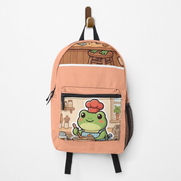 Item preview, Frog baking cookies in kitchen, cute baking frog designed and sold by ArtsyExplorer.