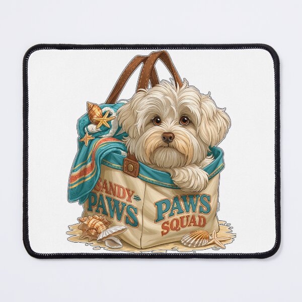 Item preview, Sandy Paws Squad Cute Beach Dog in Tote Bag designed and sold by Marcikart.