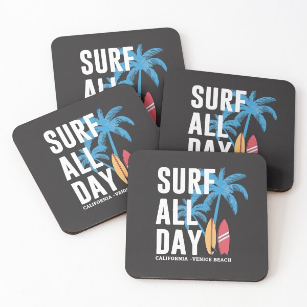 Item preview, Surf All Day Venice Beach California Vintage Surfboard designed and sold by designerr23 ⭐⭐⭐⭐⭐.