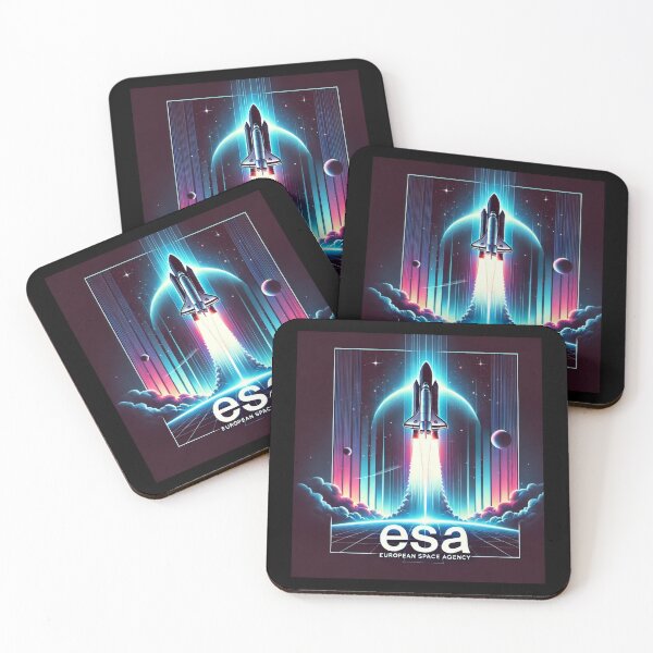 Item preview, European Space Agency Inspired Retro Space Exploration Emblem Design designed and sold by TEEJAMBOREE.