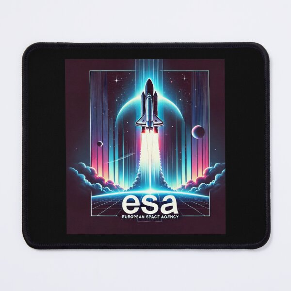 Item preview, European Space Agency Inspired Retro Space Exploration Emblem Design designed and sold by TEEJAMBOREE.