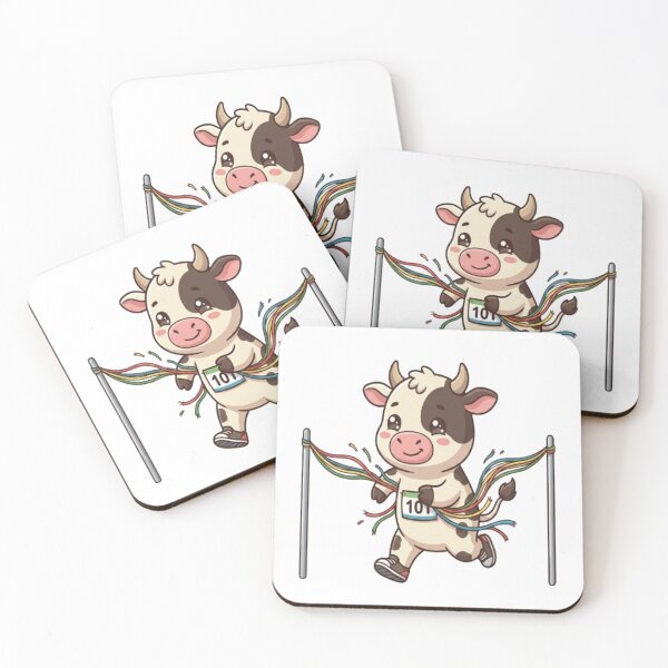 Item preview, Cute Cow Running Finish Line designed and sold by Ella_Sketch.