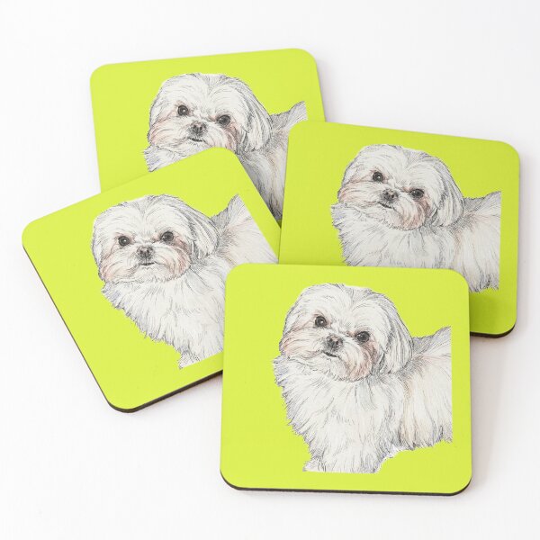 Item preview, Sweet Maltese Puppy Realistic Pencil Portrait designed and sold by TaiwanMemory.