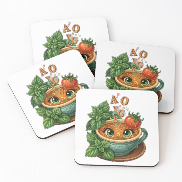 Item preview, Kawaii Alphabet Soup with Cute Eyes and Herbs designed and sold by Marcikart.