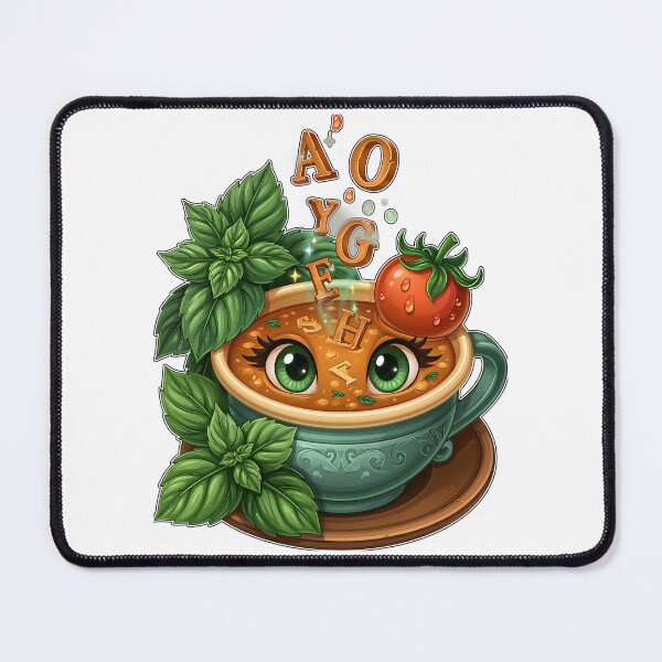 Item preview, Kawaii Alphabet Soup with Cute Eyes and Herbs designed and sold by Marcikart.