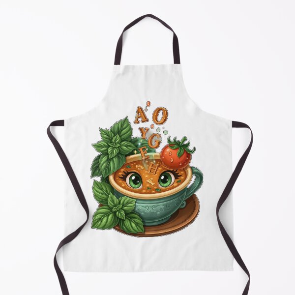 Item preview, Kawaii Alphabet Soup with Cute Eyes and Herbs designed and sold by Marcikart.