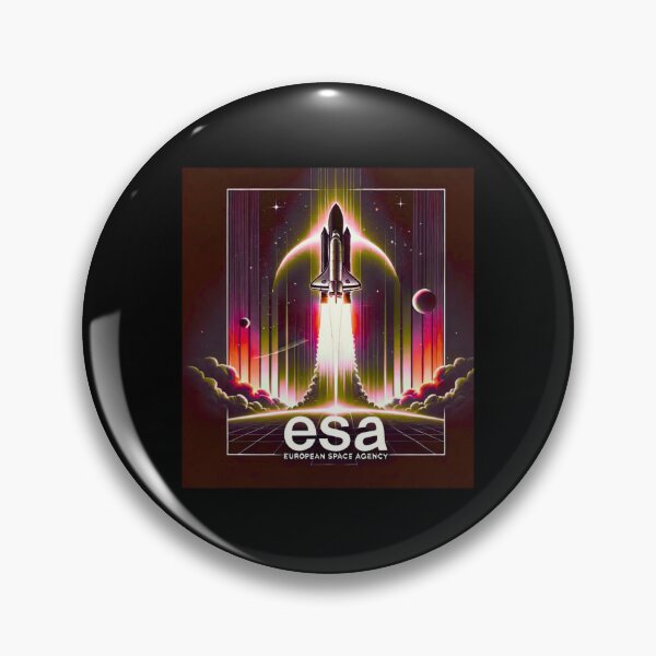 Item preview, European Space Agency Inspired Retro Space Exploration Emblem Design designed and sold by TEEJAMBOREE.