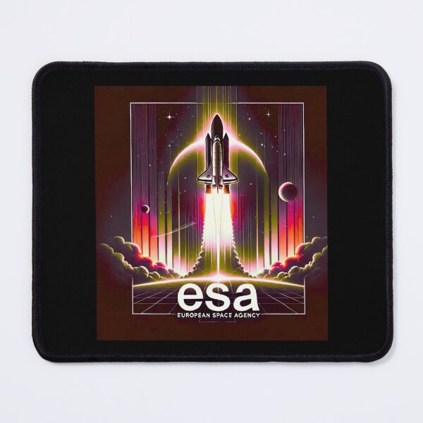 Item preview, European Space Agency Inspired Retro Space Exploration Emblem Design designed and sold by TEEJAMBOREE.