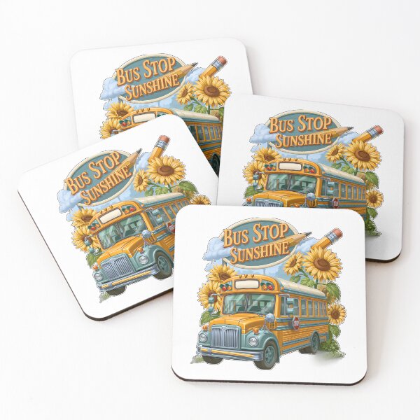 Item preview, Bus Stop Sunshine School Bus and Sunflowers designed and sold by Marcikart.