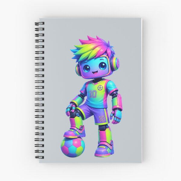 Item preview, Neon Soccer Robot Boy – Kawaii Futuristic Football Player designed and sold by Aimetoi.