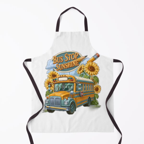 Item preview, Bus Stop Sunshine School Bus and Sunflowers designed and sold by Marcikart.
