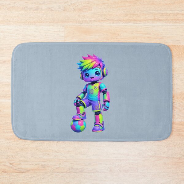 Item preview, Neon Soccer Robot Boy – Kawaii Futuristic Football Player designed and sold by Aimetoi.