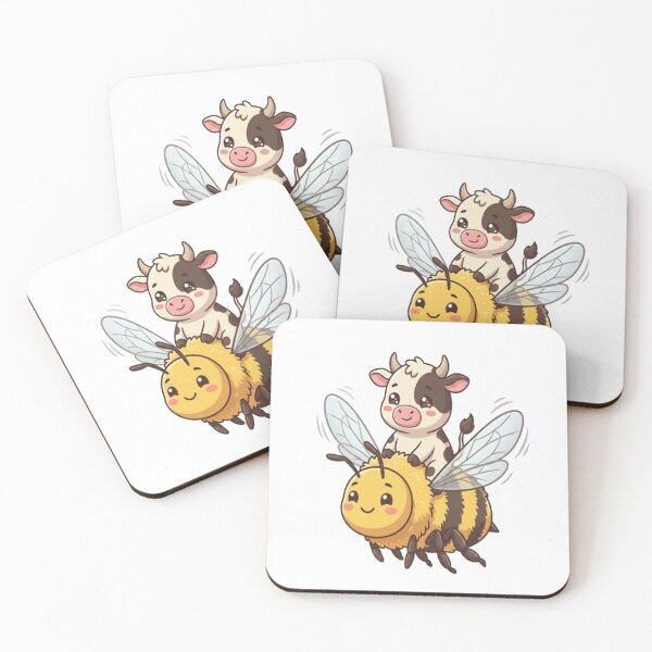Item preview, Cute Cow Riding Bumble Bee designed and sold by Ella_Sketch.
