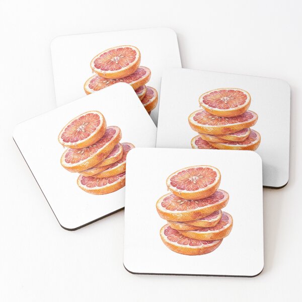 Item preview, Summer Watercolor Grapefruit Slice Stack Illustration designed and sold by SOUFIANE1991.