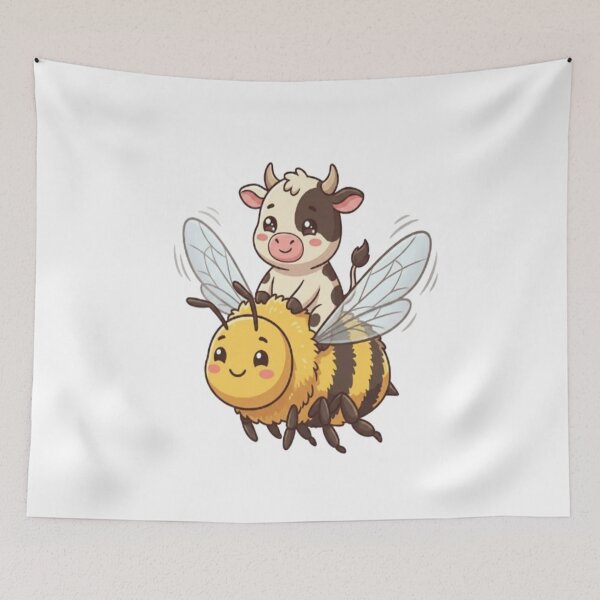 Item preview, Cute Cow Riding Bumble Bee designed and sold by Ella_Sketch.