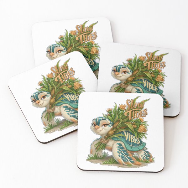 Item preview, Slow Tides Vibes Cute Sea Turtle designed and sold by Marcikart.