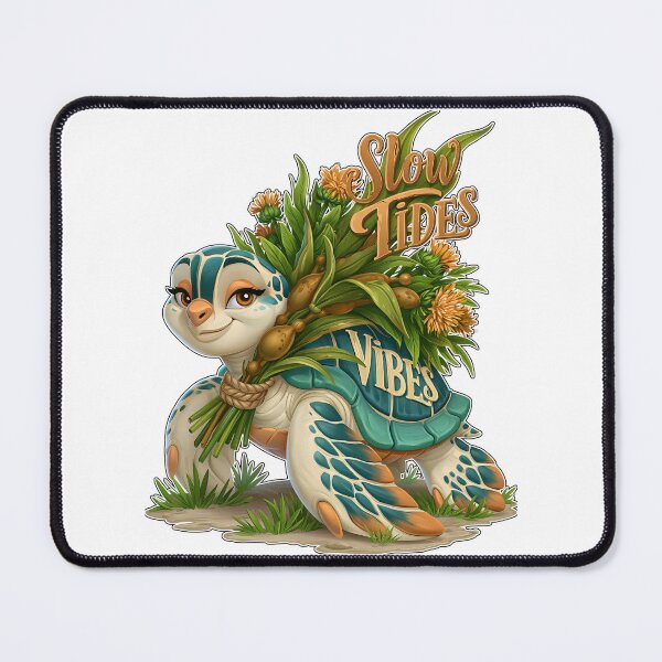 Item preview, Slow Tides Vibes Cute Sea Turtle designed and sold by Marcikart.