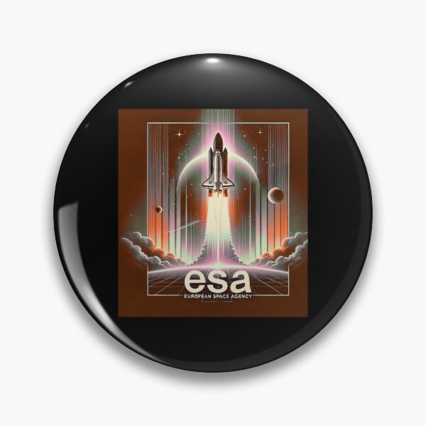 Item preview, European Space Agency Inspired Retro Space Exploration Emblem Design designed and sold by TEEJAMBOREE.