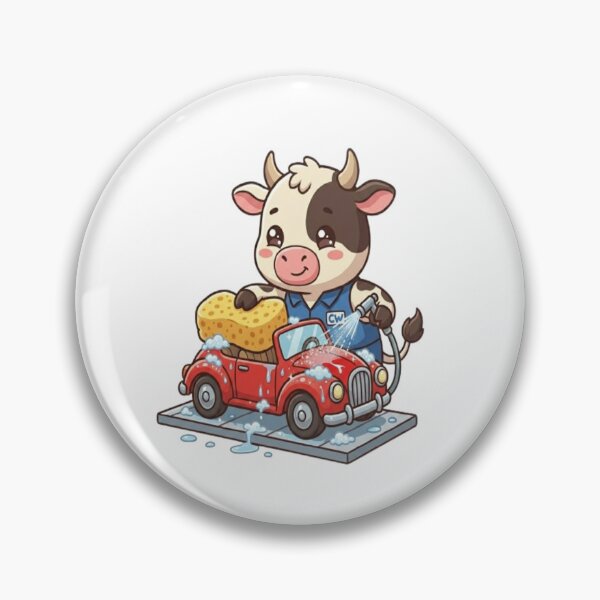 Item preview, Cute Cow Washing Red Car designed and sold by Ella_Sketch.