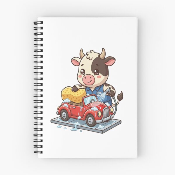 Item preview, Cute Cow Washing Red Car designed and sold by Ella_Sketch.