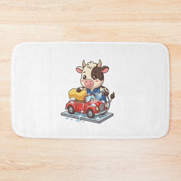 Item preview, Cute Cow Washing Red Car designed and sold by Ella_Sketch.