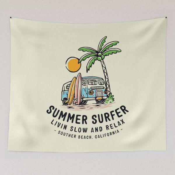 Item preview, Surf All Day Venice Beach California Vintage Surfboard designed and sold by designerr23 ⭐⭐⭐⭐⭐.
