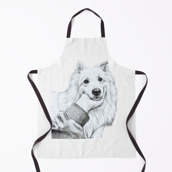 Item preview, Faithful White Dog and Human Connection designed and sold by TaiwanMemory.