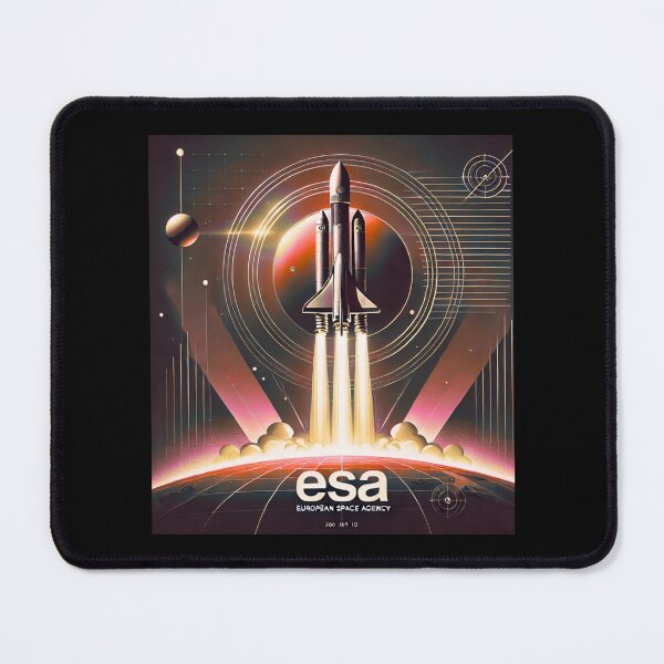 Item preview, European Space Agency Inspired Retro Space Exploration Emblem Design designed and sold by TEEJAMBOREE.