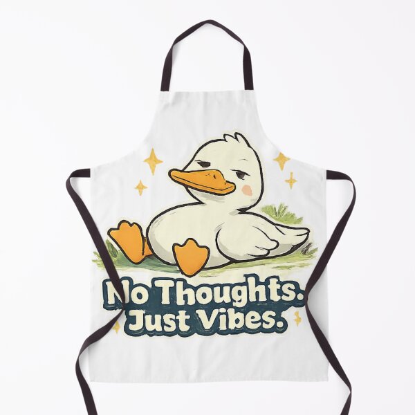 Item preview, No Thoughts Just Vibes Funny Cute Duck designed and sold by Northline Creative.