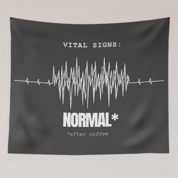 Item preview, Vital Signs Normal After Coffee — Funny Nurse Gift | RN Clock Nurse Humor Healthcare Worker designed and sold by KiwyStudio.