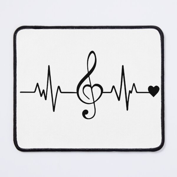 Item preview, Music Is My Heartbeat – Minimal Music Note Line Art | Retro Music Lover Design designed and sold by KezArttt.