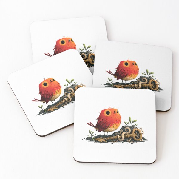 Item preview, Secret Garden Red Bird Golden Key Art designed and sold by Fenay Designs.