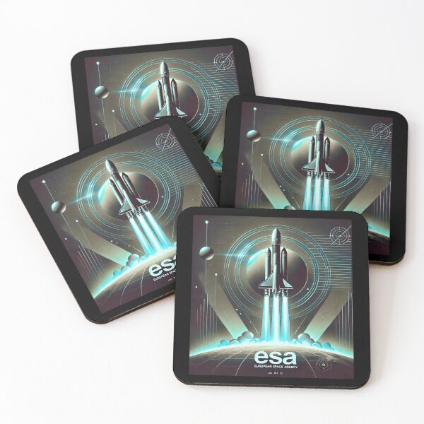 Item preview, European Space Agency Inspired Retro Space Exploration Emblem Design designed and sold by TEEJAMBOREE.