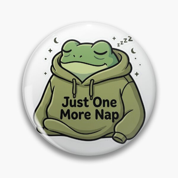 Item preview, Just One More Nap Frog – Sleepy Hoodie Frog Cozy Cartoon Design designed and sold by ArtsyExplorer.