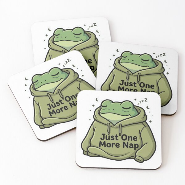 Item preview, Just One More Nap Frog – Sleepy Hoodie Frog Cozy Cartoon Design designed and sold by ArtsyExplorer.