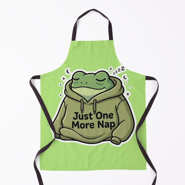 Item preview, Just One More Nap Frog – Sleepy Hoodie Frog Cozy Cartoon Design designed and sold by ArtsyExplorer.