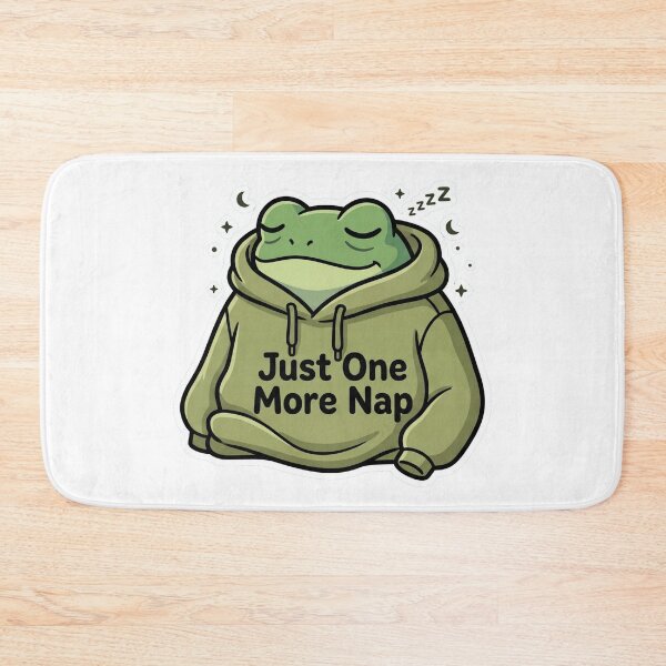Item preview, Just One More Nap Frog – Sleepy Hoodie Frog Cozy Cartoon Design designed and sold by ArtsyExplorer.