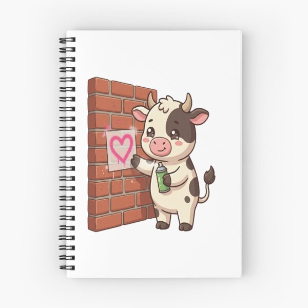 Item preview, Cute Cow Spray Painting Heart designed and sold by Ella_Sketch.