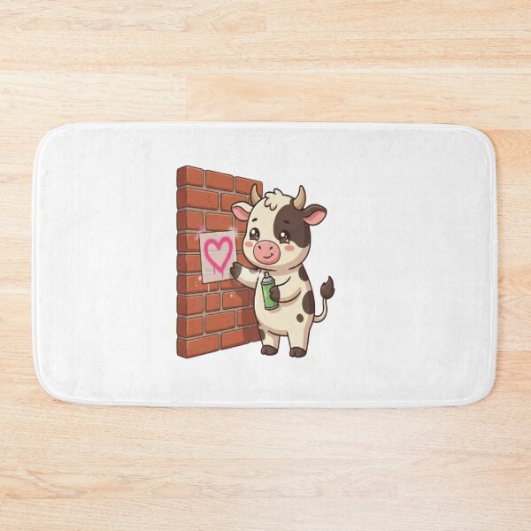 Item preview, Cute Cow Spray Painting Heart designed and sold by Ella_Sketch.